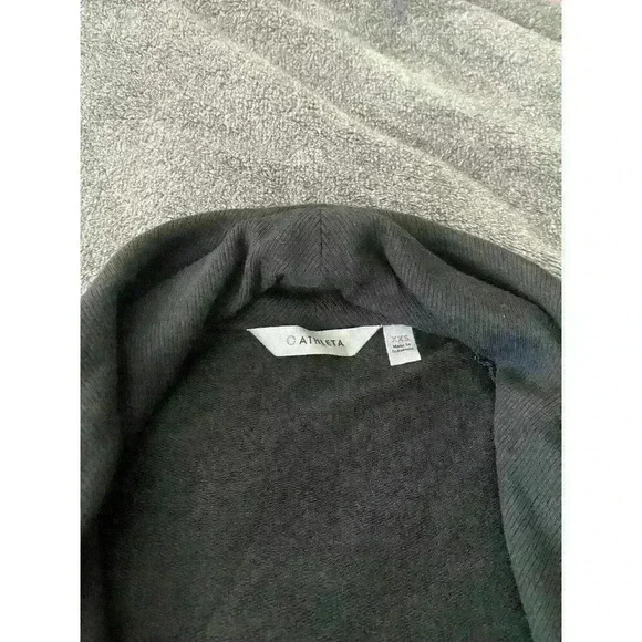 Athleta Women’s XXS Black Open Front Cardigan Pockets + Thumbholes Sweater - Picture 2 of 6